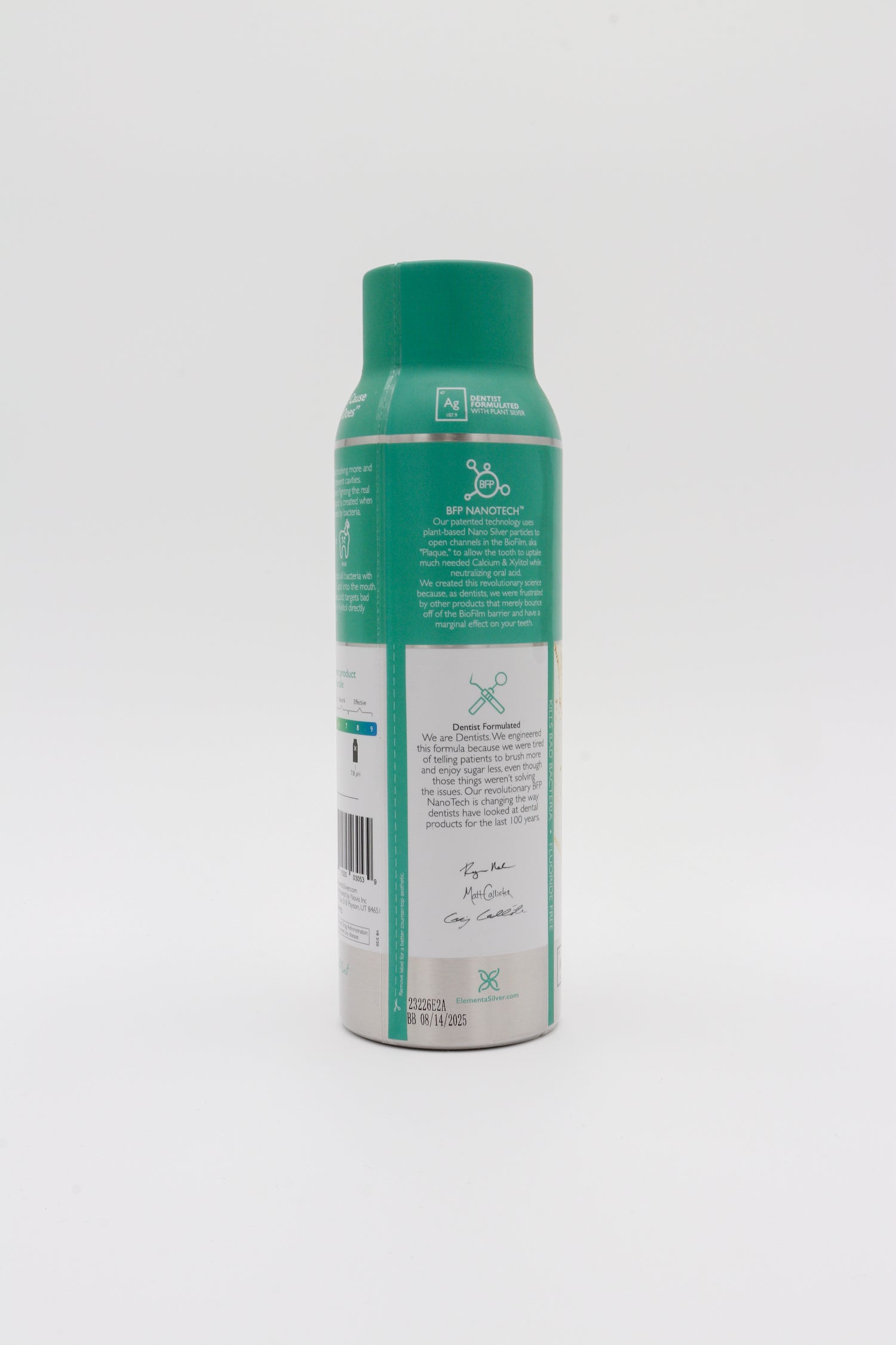 20 oz Nanosilver Mouth Rinse - Reusable High Grade Stainless Steel Container