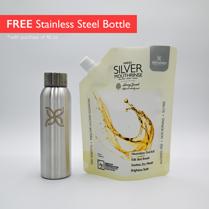 40oz Rinse Pouch + FREE Stainless Steel Refill Bottle ($9.99 Value)