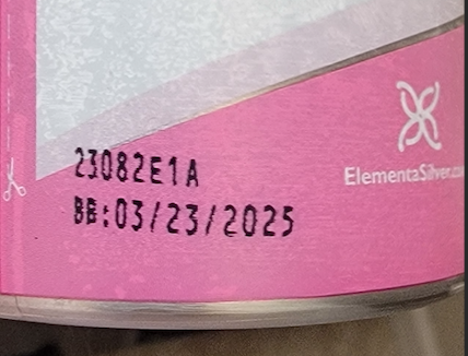 Elementa Silver Product Best Before