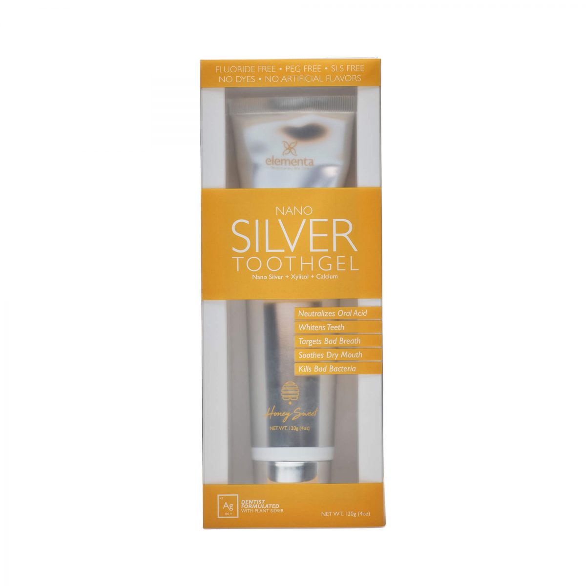 Image of Elementa Silver honey sweet flavored tooth gel