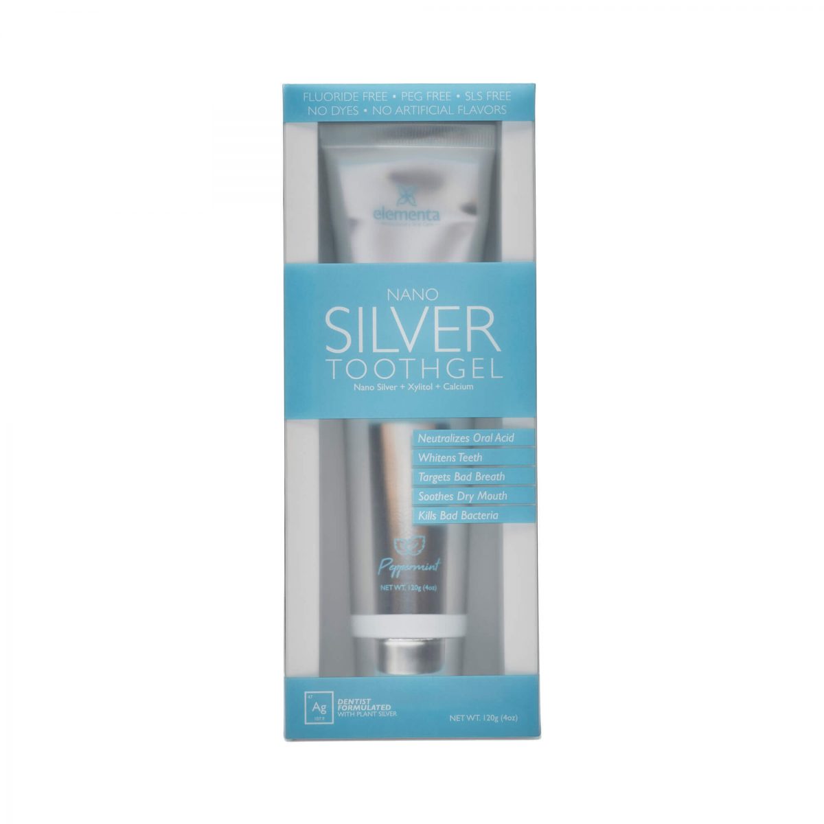 nano silver tooth gel peppermint 40 oz