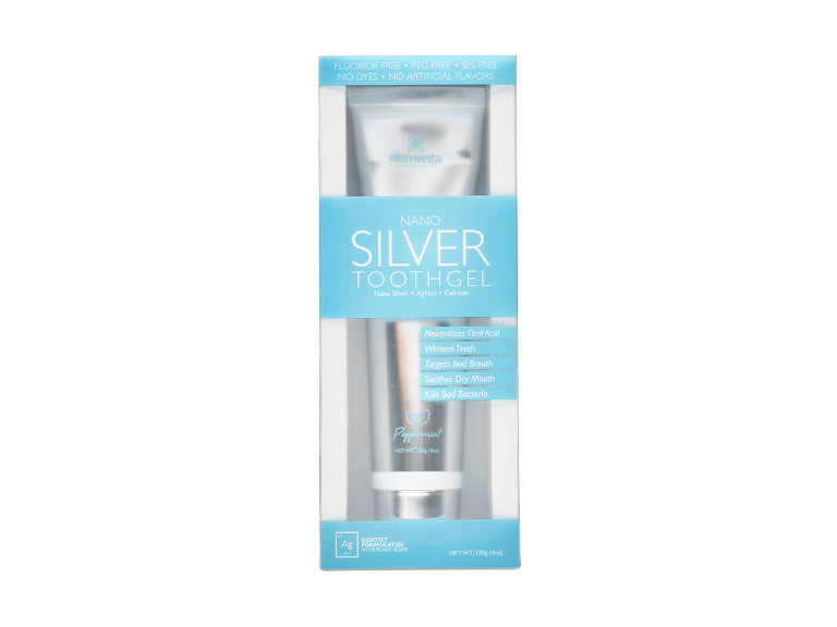 image of peppermint nano silver tooth gel in packaging