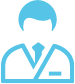 transparent blue icon of a dentist